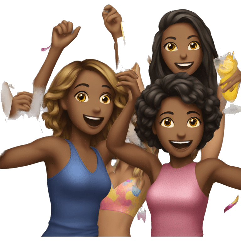 Girls partying emoji