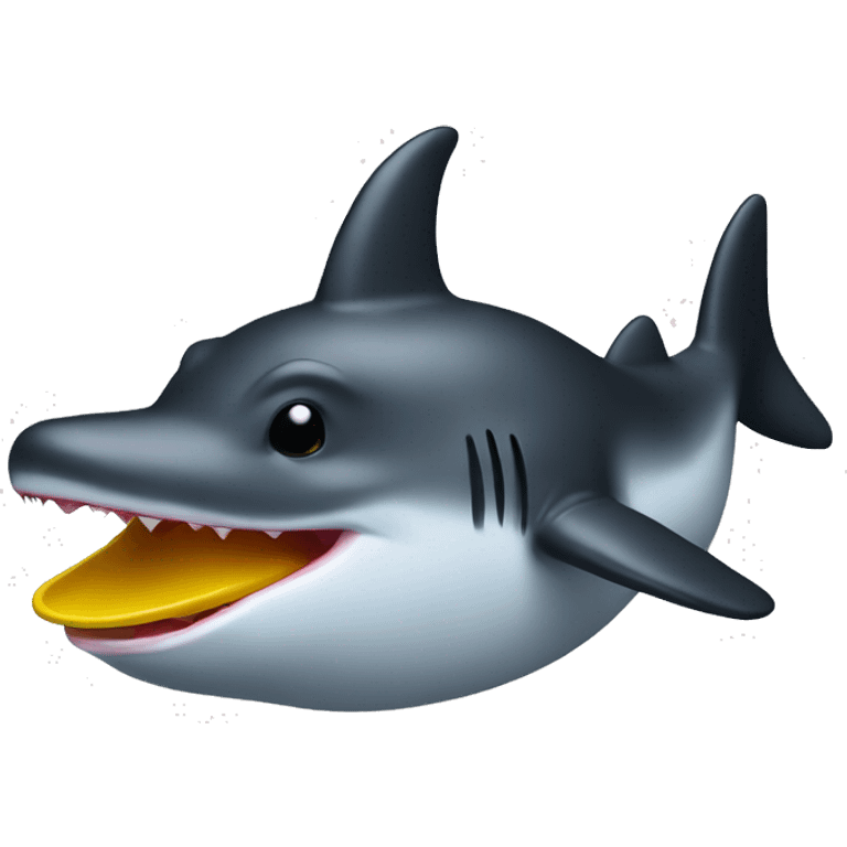 Rubber duck shark with a gradation cap emoji