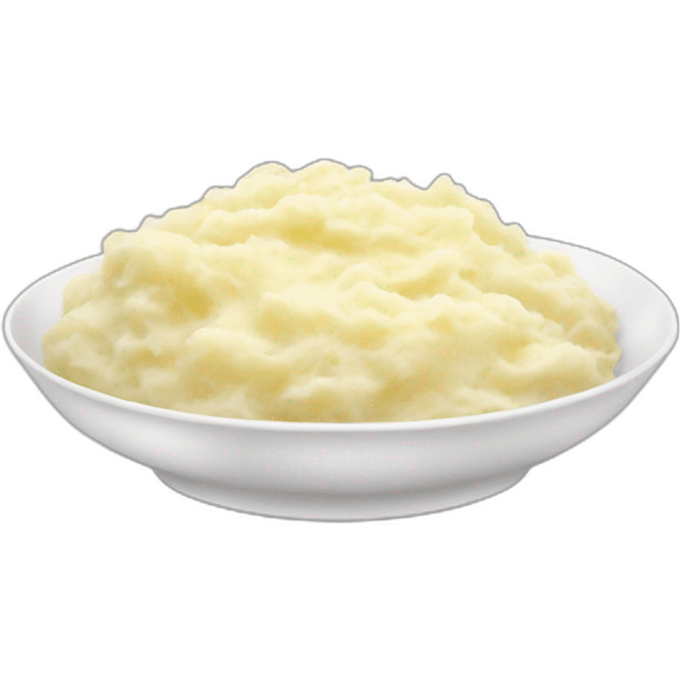 plate of mashed potatoes. side view. Ukraine  emoji