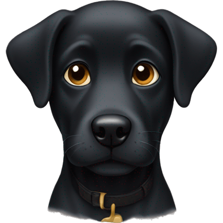 Black dog  emoji