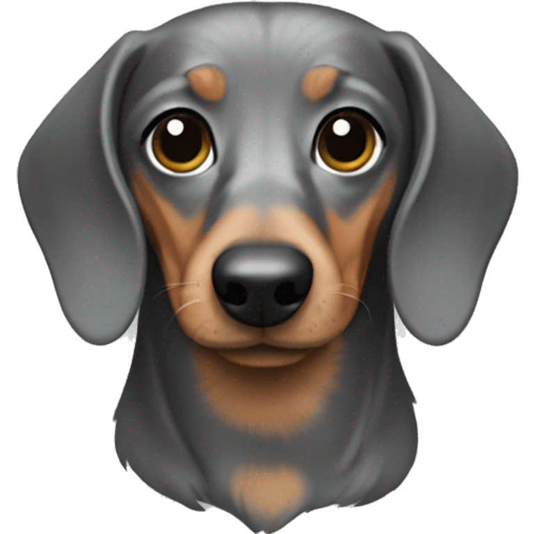 dachshund grey emoji