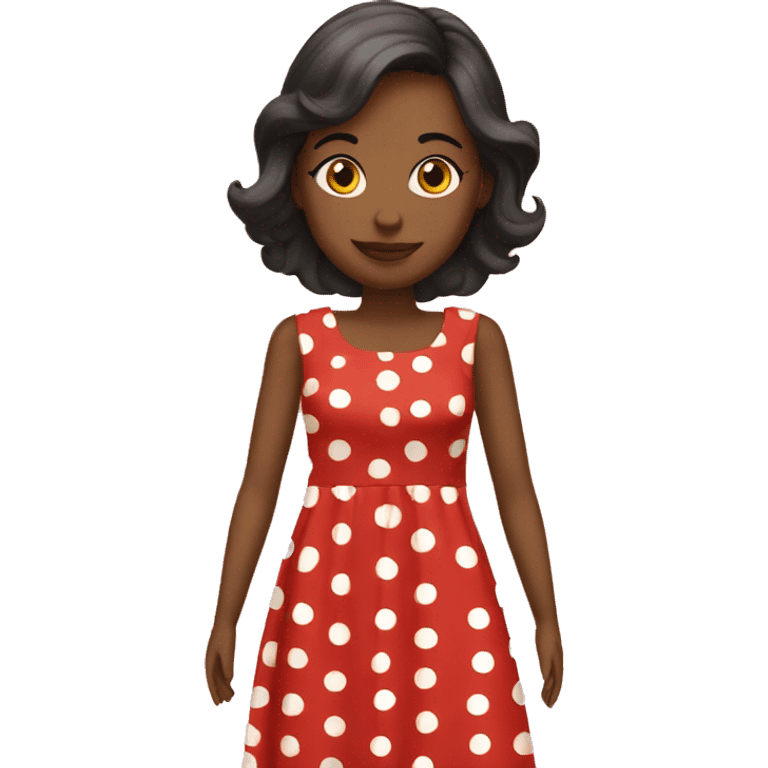 red polka dress emoji