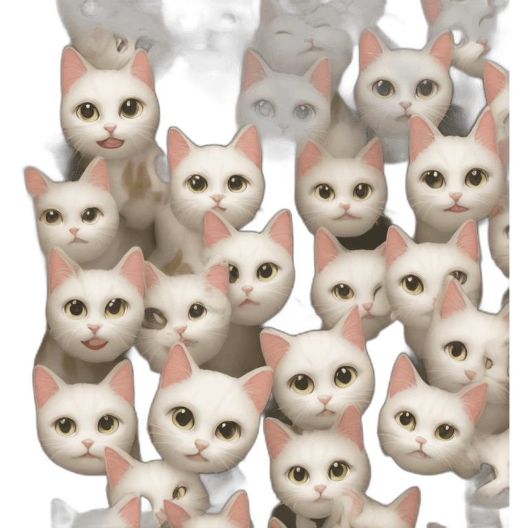 many cat emoji