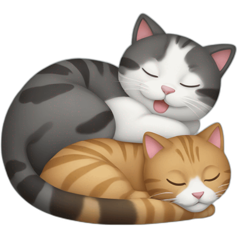 two cats sleeping emoji