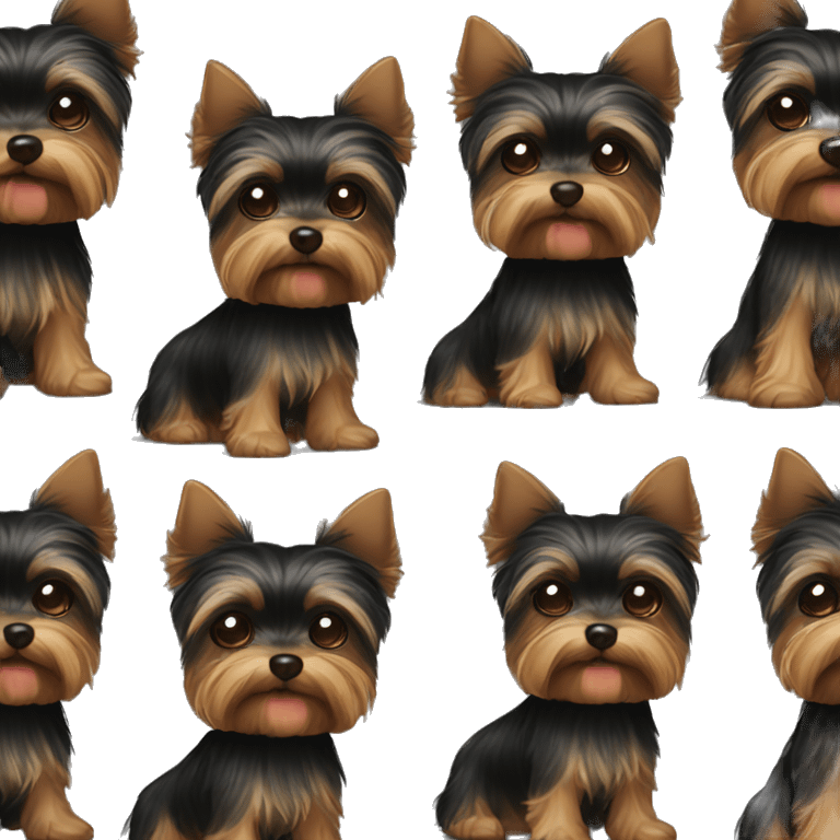 Black and brown yorkie emoji