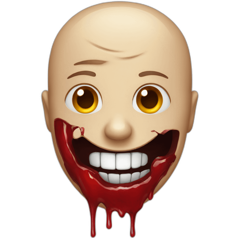 blood smiling emoji