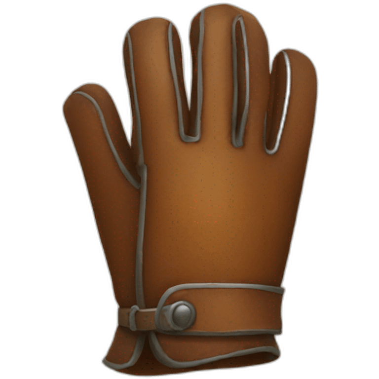 leather medieval gloves emoji