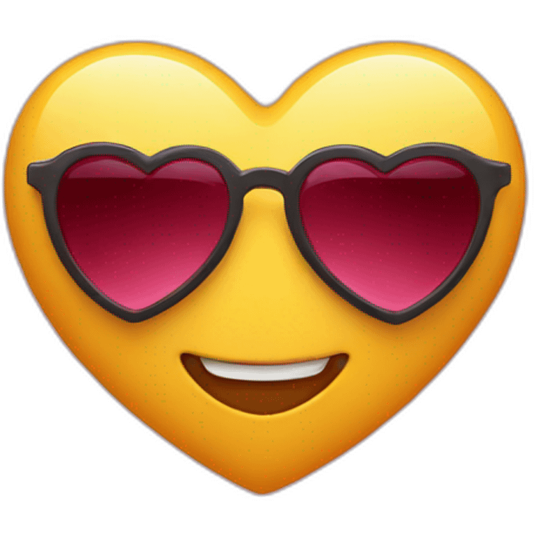 Heart with sunglasses emoji