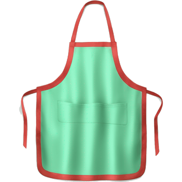 Realistic mint green kitchen apron isolated  emoji