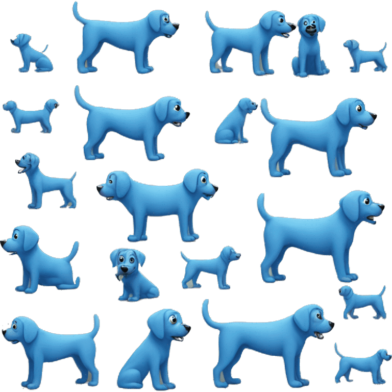 Blue dog  emoji