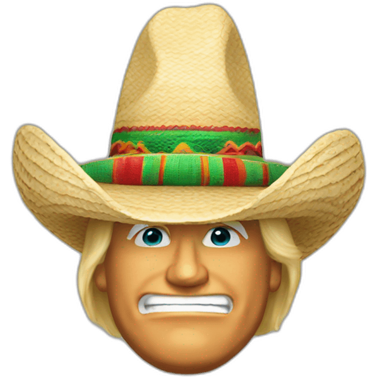 Donald Trump with a mexican hat emoji