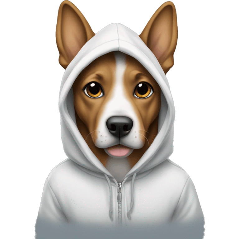 Dog wearing hoodie  emoji