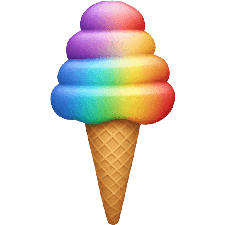 Rainbow ice cream emoji