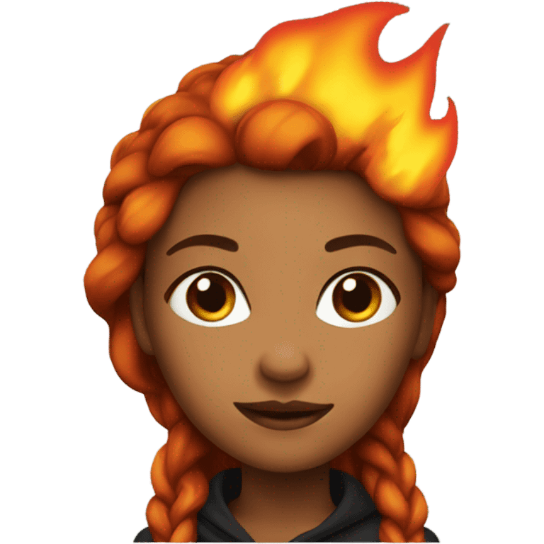 Girl on fire emoji