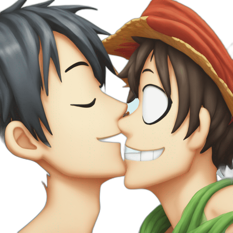 Luffy kiss Nami emoji