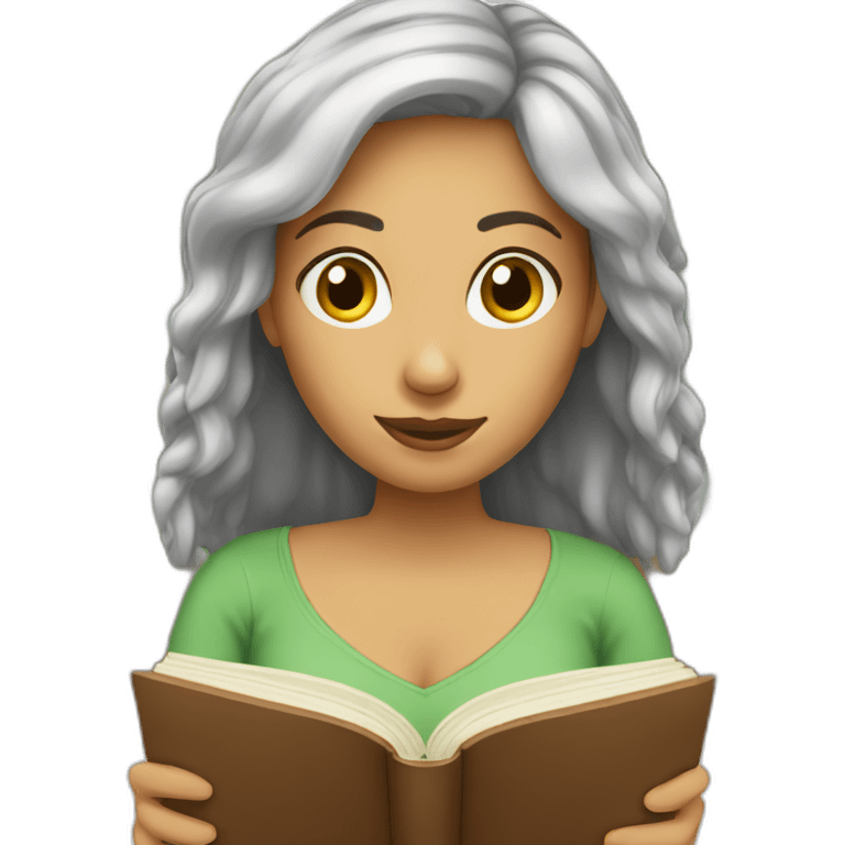 Caucasican woman read book emoji