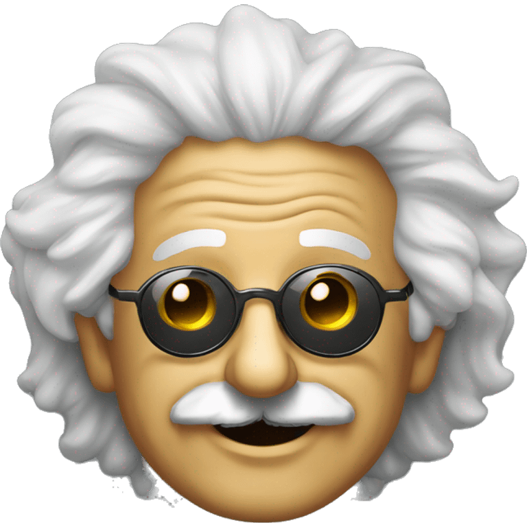 albert einstein dark sun glasses smiling emoji