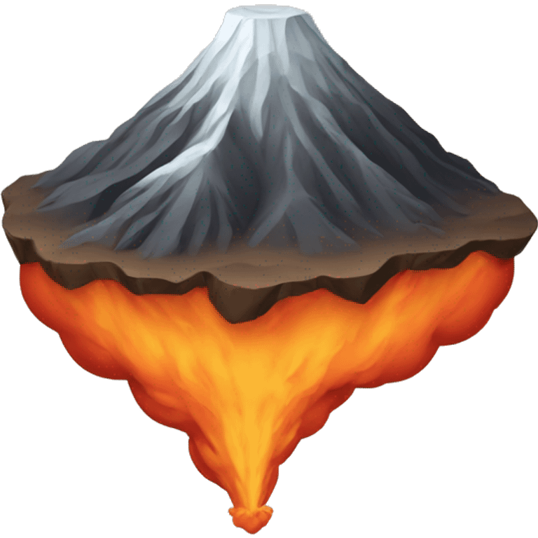 calm volcano, relief emoji