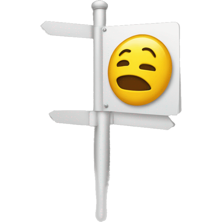 Sign that says “fake” emoji