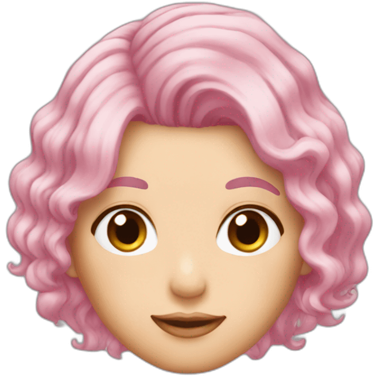 pink hair v60 emoji