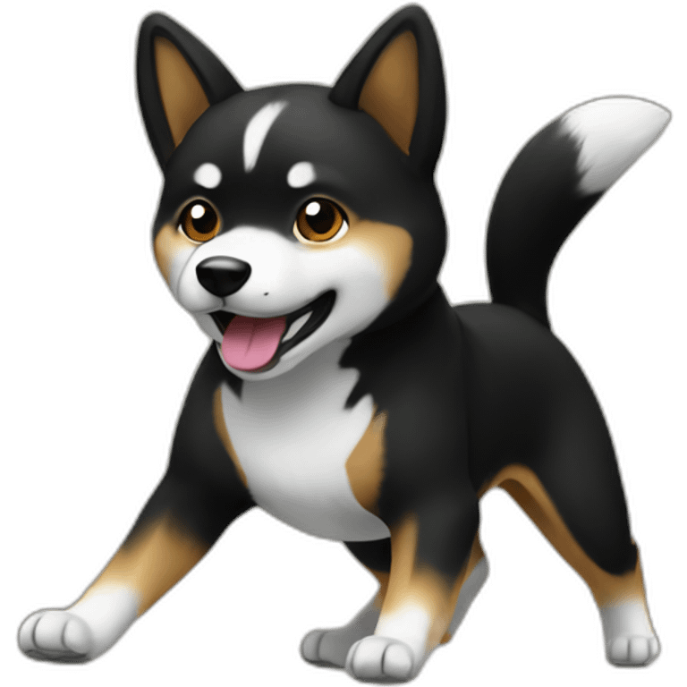 dancing-black-shibainu emoji