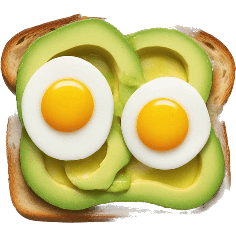 avocado toast with eggs emoji