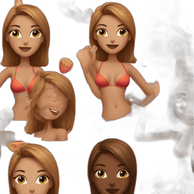 Supermodel in bikinis emoji