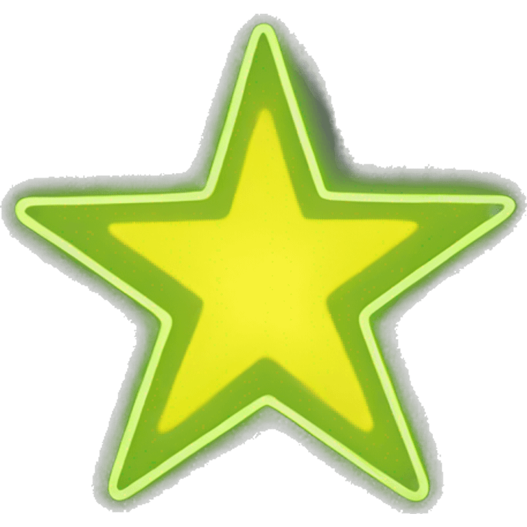 neon yellow star  emoji