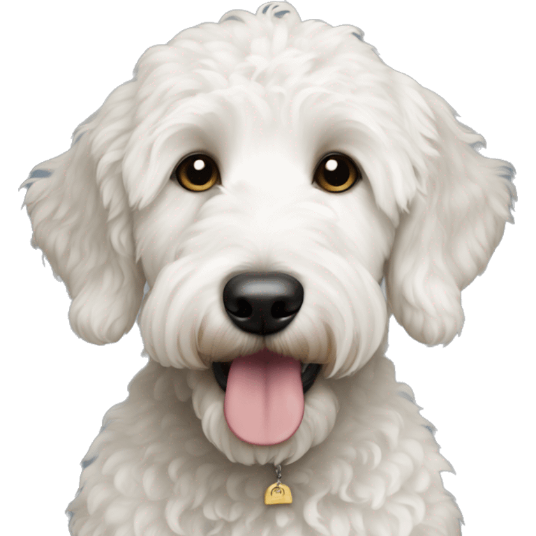 White goldendoodle emoji