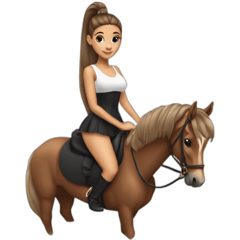 ariana grande avec une longue que de cheval emoji