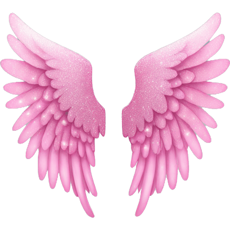 Pink Sparkly angel wings emoji