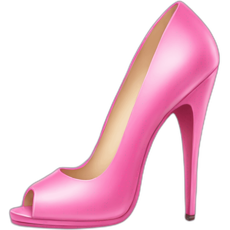 high heel pink emoji