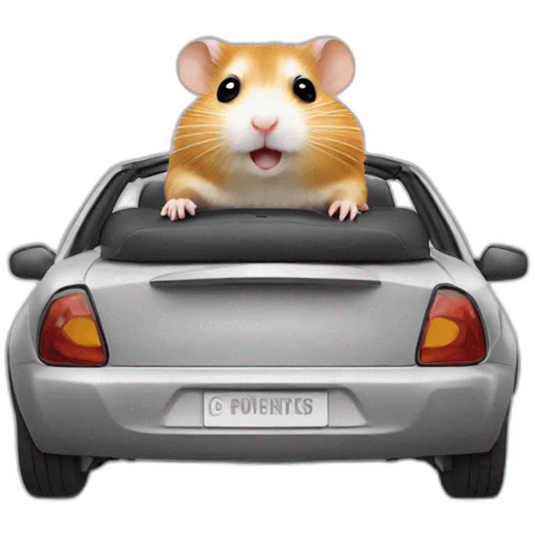 hamster dans une voiture emoji