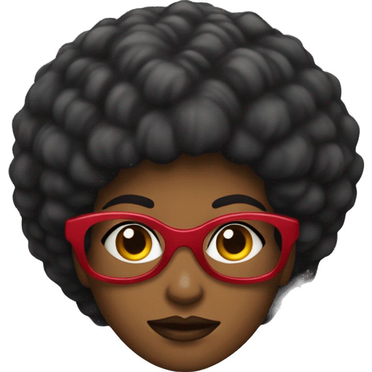 a black woman spy with an afro and red coat emoji