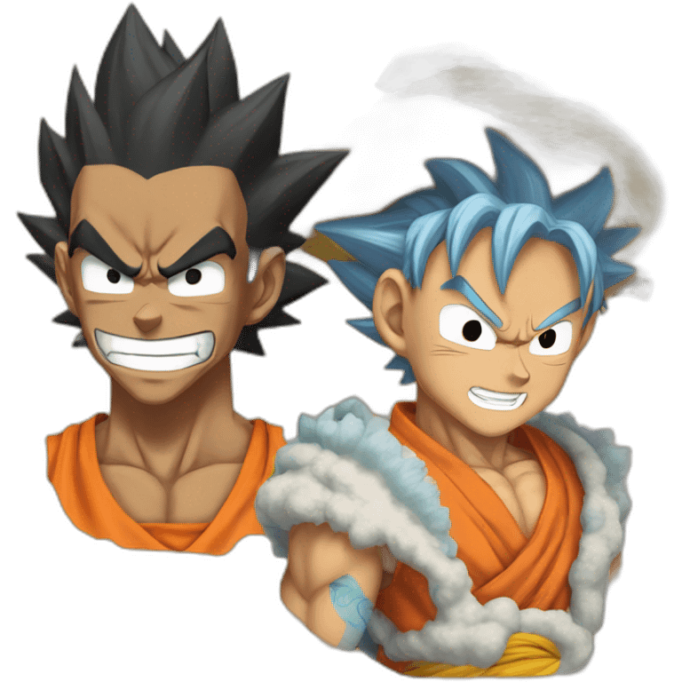 goku , daku ,and one piece emoji