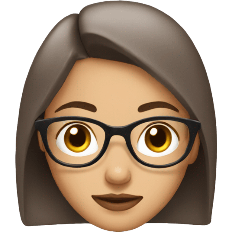 browskingirl with thin oval glasses emoji