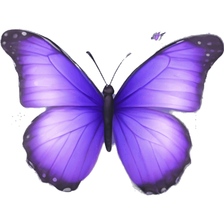 blue violet butterfly inside a magical dream sphere emoji