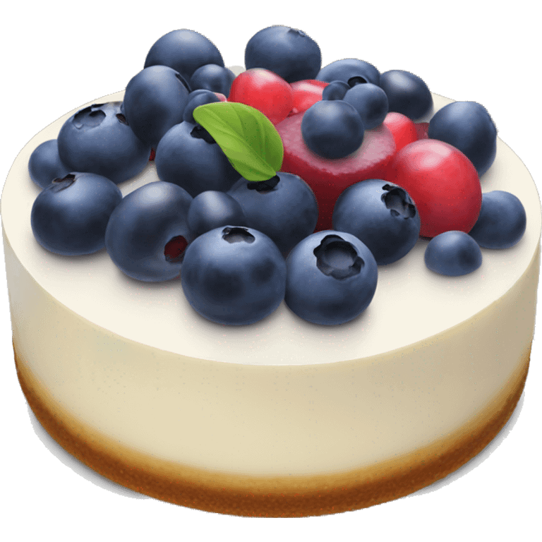 Cheesecake with blueberries on top  emoji