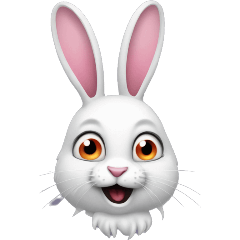 A crazy party rabbit that’s a little feral but cool  emoji