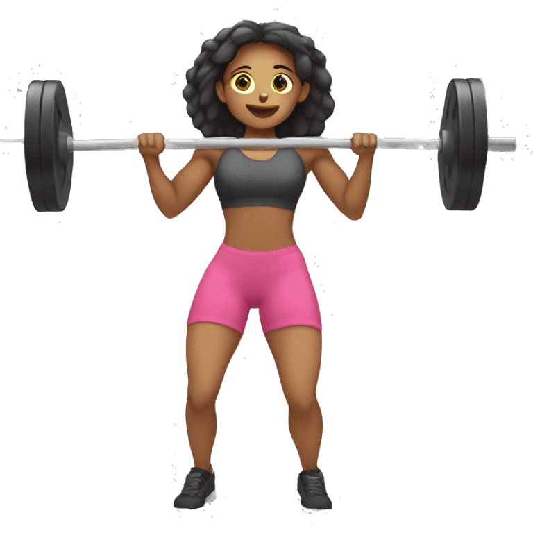 girl doing barbell hip thrusts  emoji