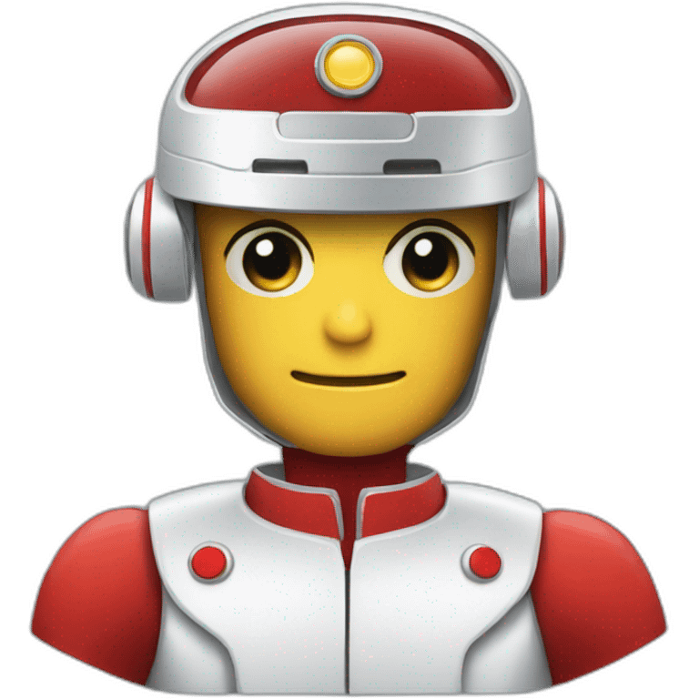 robot bellboy red uniform emoji