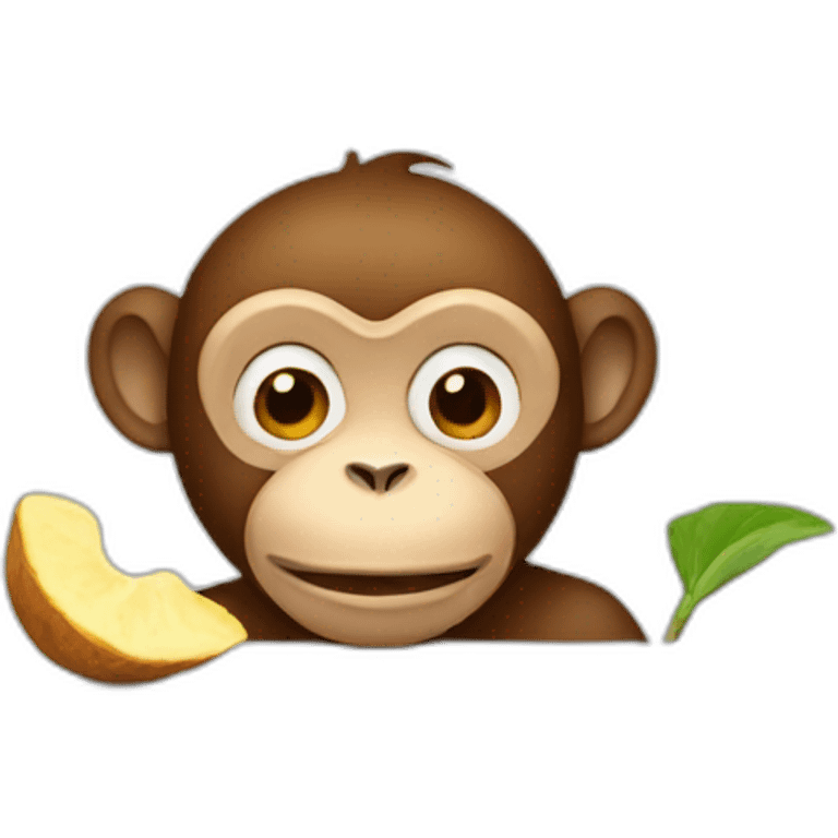 Monkey eating ginger emoji