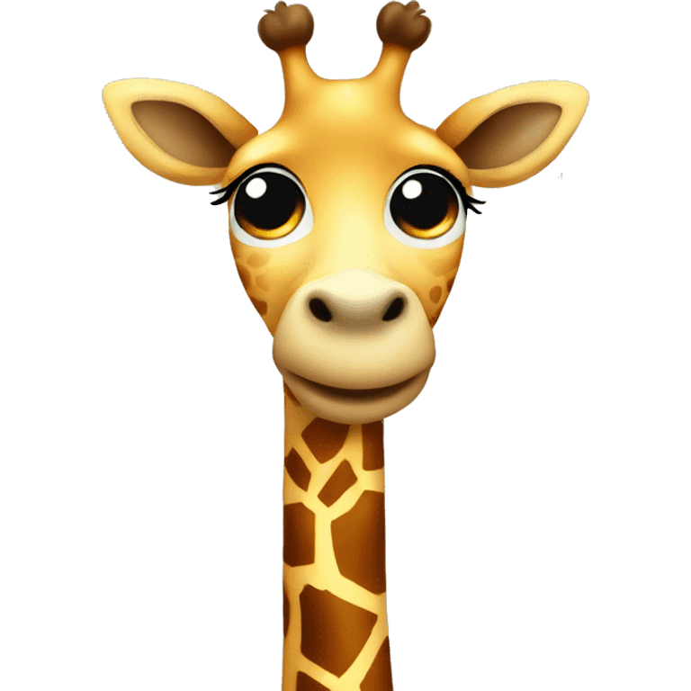 cute giraffe with sparkles around it emoji