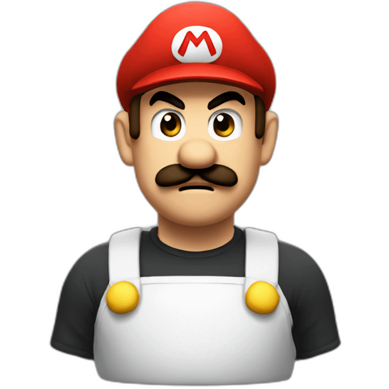 Mario, but he's moderately angry emoji