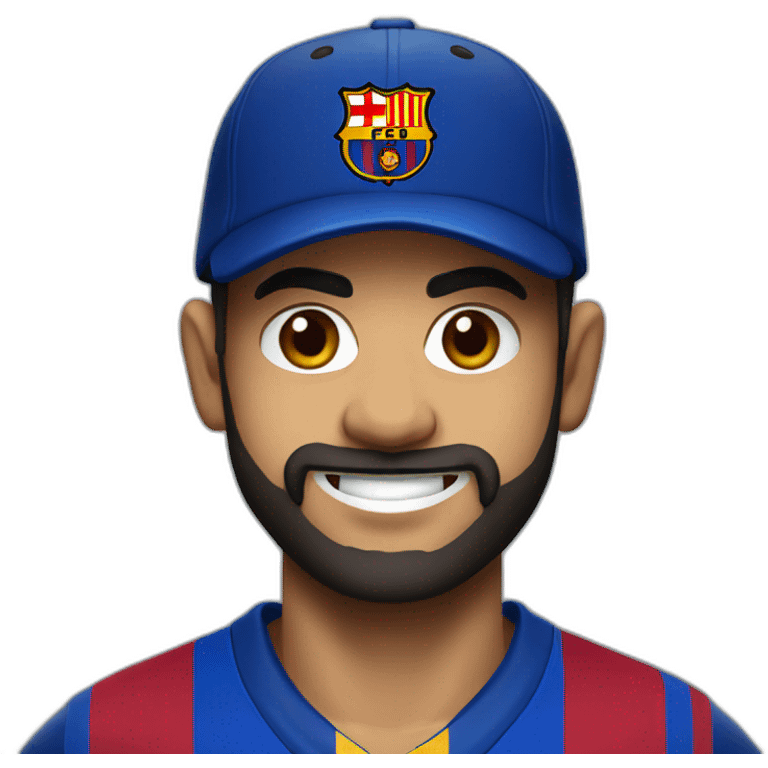 Virat in Barcelona jersey emoji