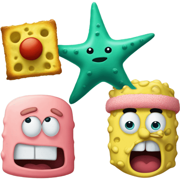 Patrick star and SpongeBob  emoji