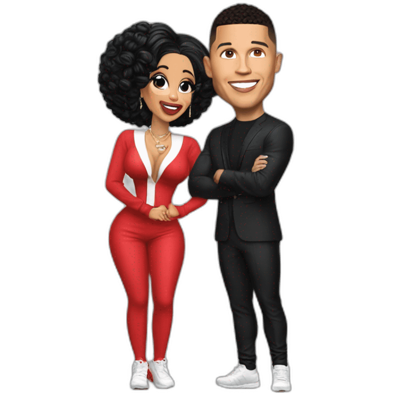 Cardi b avec Ronaldo emoji