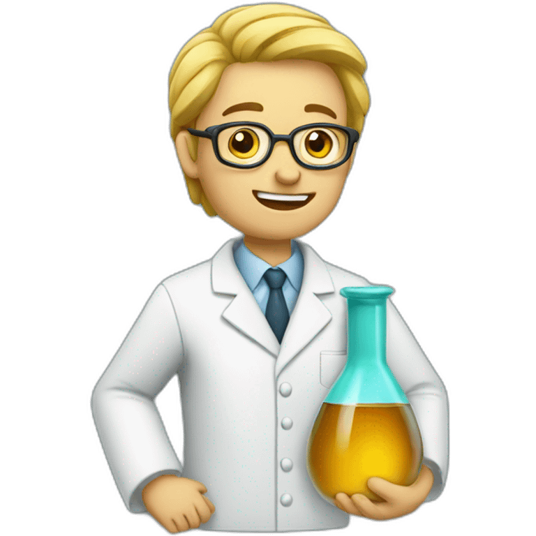 chemist with a bottle emoji