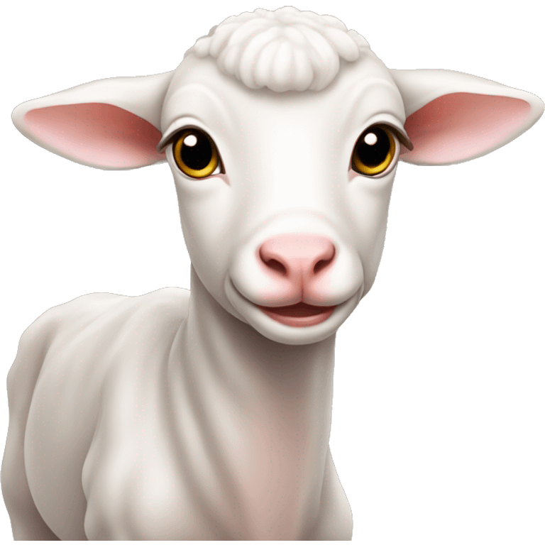 show lamb hairless  emoji