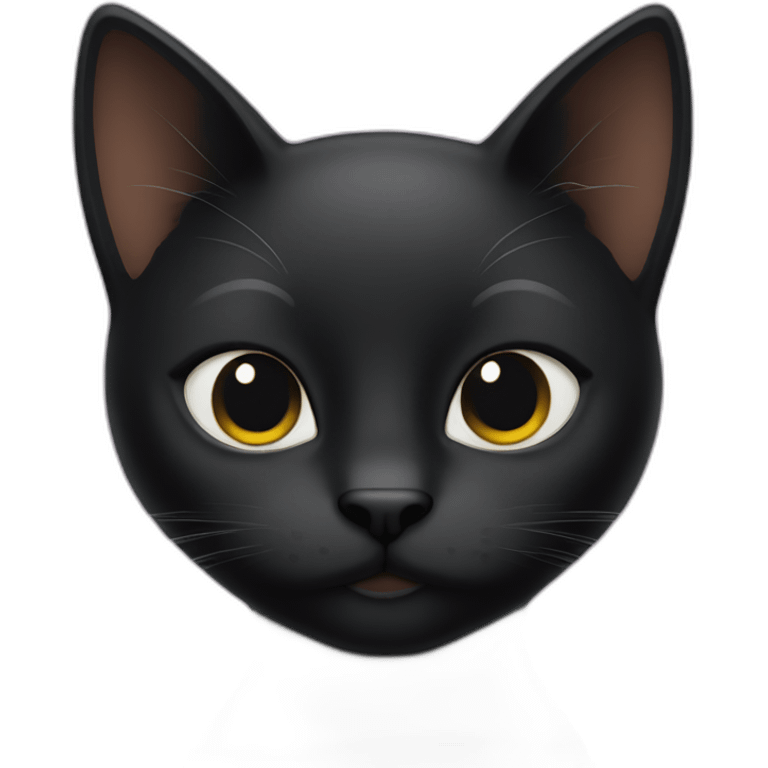 black cat eyes half closed emoji